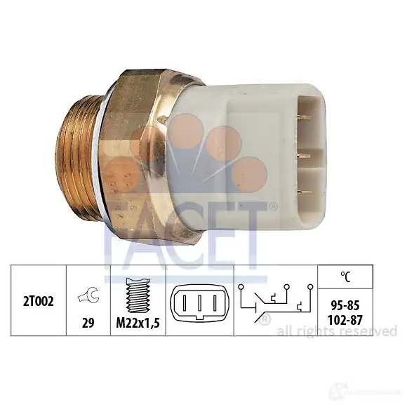Датчик вентилятора радиатора FACET 7.5605 1514522 KW 550 605 EPS 1.850.605