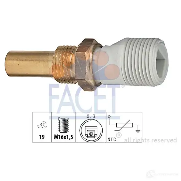 Датчик вентилятора радиатора FACET 1514576 75675 EPS 1.850.675 KW 550 675 изображение 0