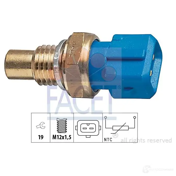 Датчик вентилятора радиатора FACET EPS 1.850.608 KW 550 608 1514524 75608