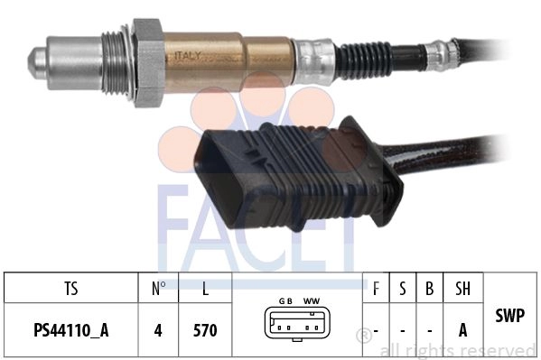 Лямбда зонд, кислородный датчик FACET 10.8553 RC4M D 1440290794
