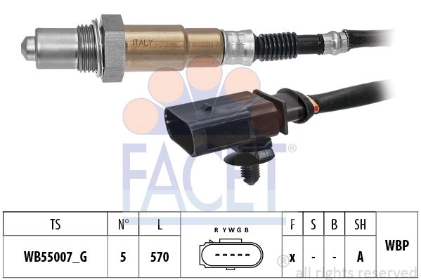 Лямбда зонд, кислородный датчик FACET 9 YIV0 10.8574 1440290814