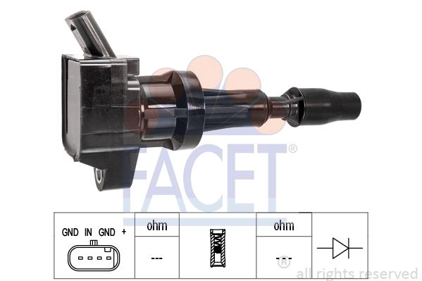 Катушка зажигания FACET X P9VCO 1440291007 9.6547 изображение 0