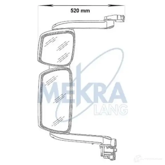 Наружное зеркало кабины водителя MEKRA 1437590748 J O8X57 591008017099