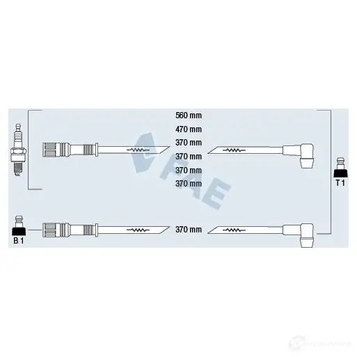 Высоковольтные провода зажигания FAE X8NQ8 U 8435050613511 86010 1992935 изображение 0