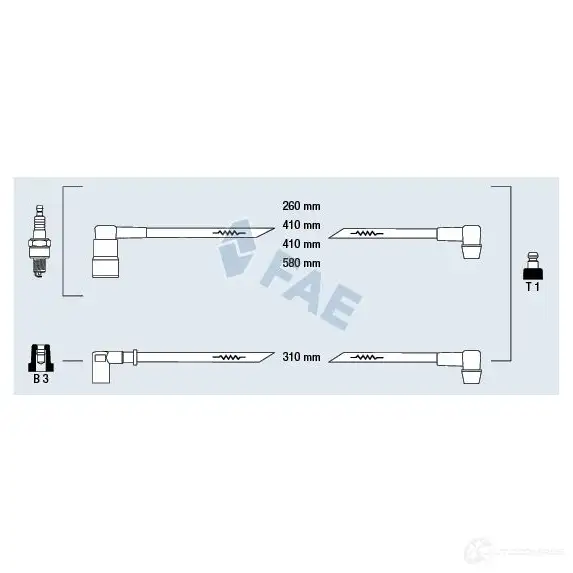 Высоковольтные провода зажигания FAE 1QZ 6D5 8435050612842 1992849 85470