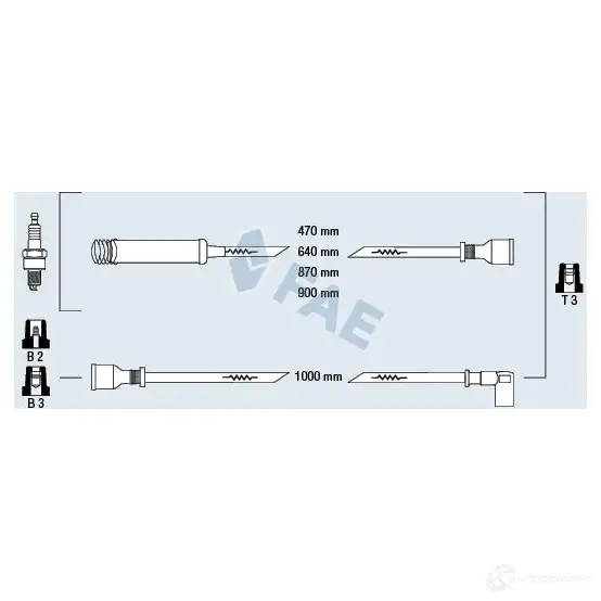 Высоковольтные провода зажигания FAE 83530 NHJR L7V 8435050611913 1992740