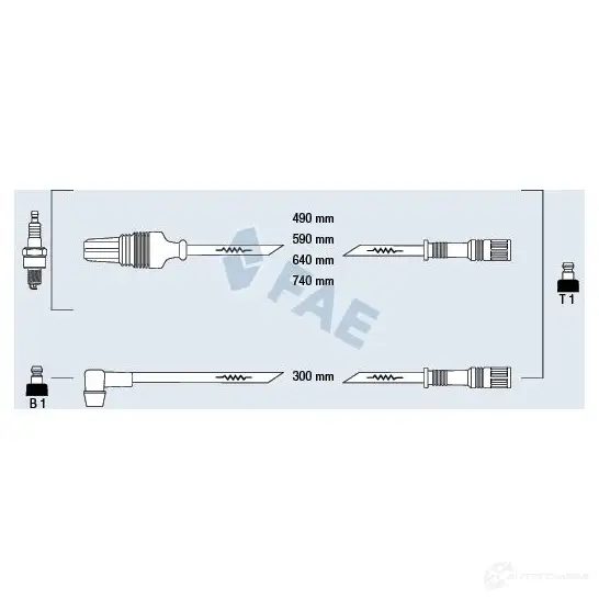 Высоковольтные провода зажигания FAE 83650 1992758 8435050612033 IWDW 05