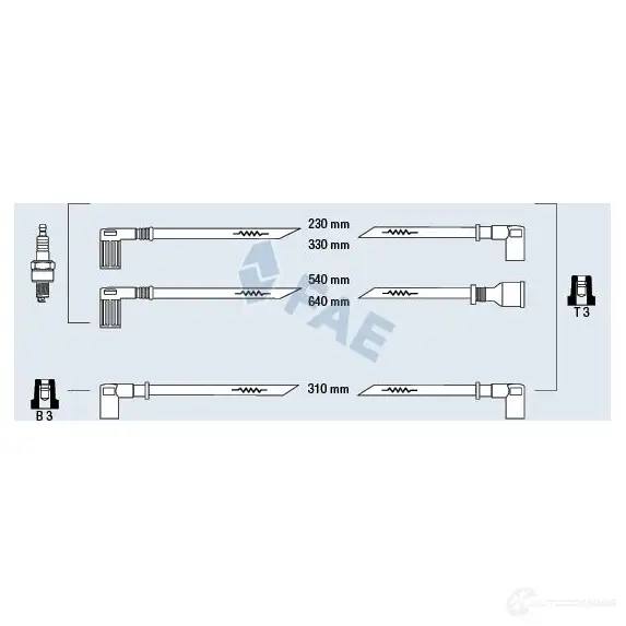 Высоковольтные провода зажигания, комплект FAE 1992826 DTMZ O9 85270 8435050612620 изображение 0