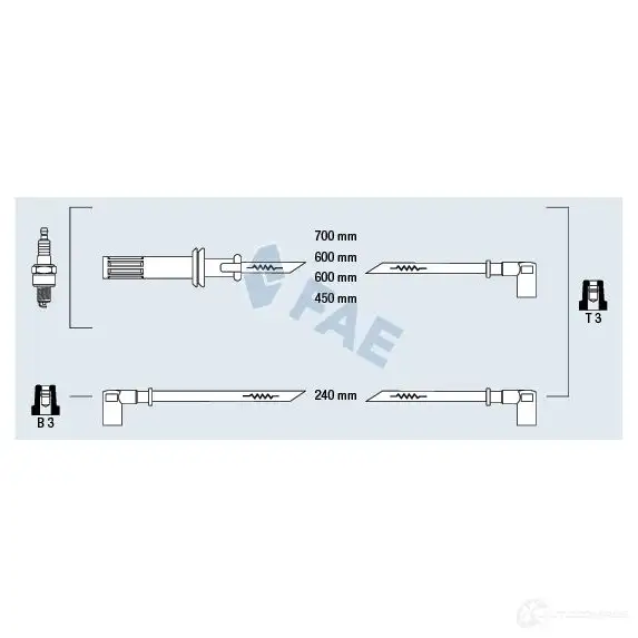 Высоковольтные провода зажигания FAE 1992863 8435050612996 85610 R4SQ OE