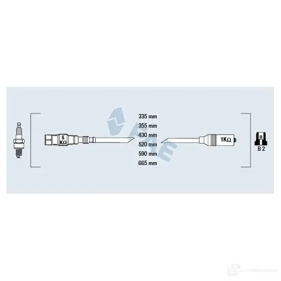 Высоковольтные провода зажигания FAE 1992912 H LVJ3 8435050621264 85878 изображение 0