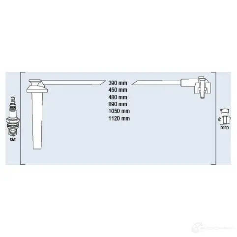 Высоковольтные провода зажигания FAE 8435050650516 7 2RW0 85127 1220916616