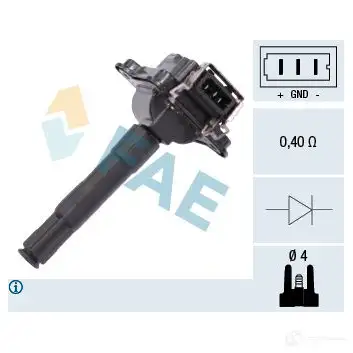 Катушка зажигания FAE 80252 1992627 8435050625965 7TGB UU