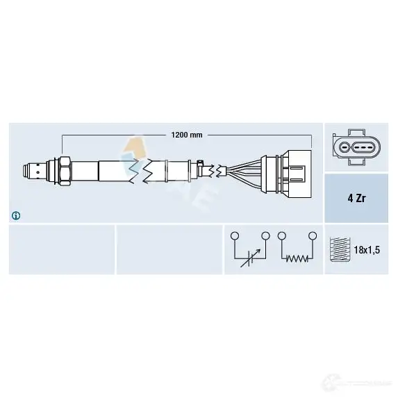 Лямбда зонд, кислородный датчик FAE 8435050637944 KMHV L 77460 1991556