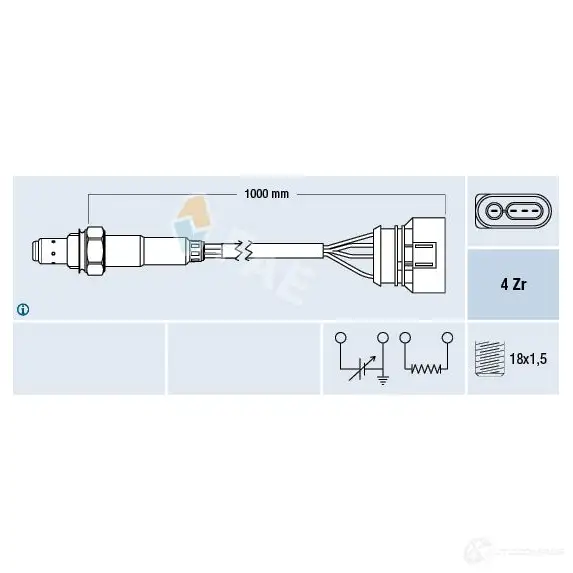 Лямбда зонд, кислородный датчик FAE 1991245 77137 8435050618899 YK1 AX изображение 0