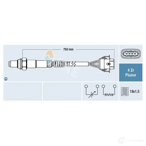 Лямбда зонд, кислородный датчик FAE O3G ODPN 8435050623190 1991410 77308 изображение 0