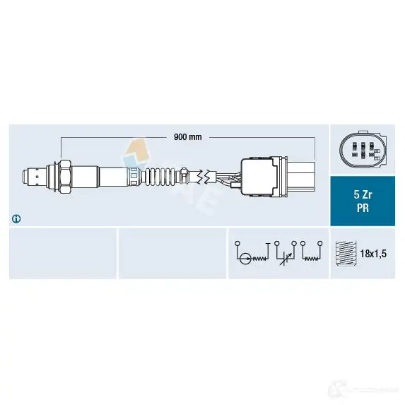 Лямбда зонд, кислородный датчик FAE 75055 48 8N8HU 1991138 8435050639955 изображение 0
