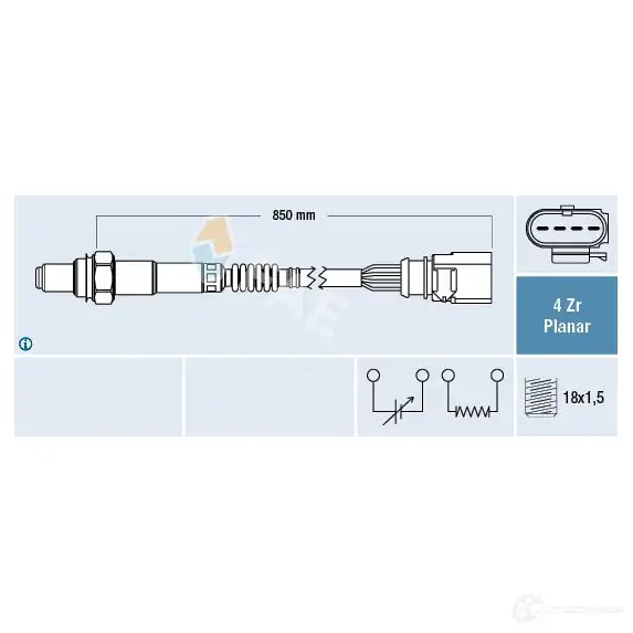 Лямбда зонд, кислородный датчик FAE QL6 OI 1991560 8435050637968 77464