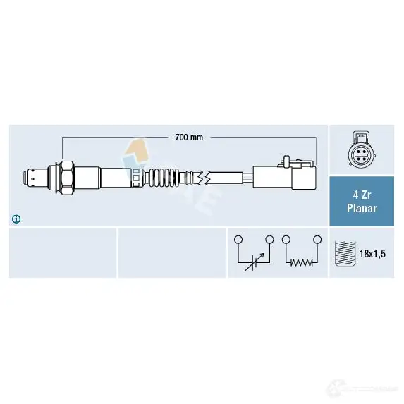 Лямбда зонд, кислородный датчик FAE FR 5GR6 77615 1424259520 8435050653029