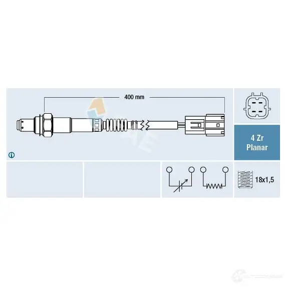 Лямбда зонд, кислородный датчик FAE 77392 RFN SWG 1991492 8435050626078