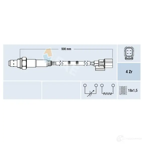 Лямбда зонд, кислородный датчик FAE 8435050654675 1424259553 77659 O AUCJ изображение 0