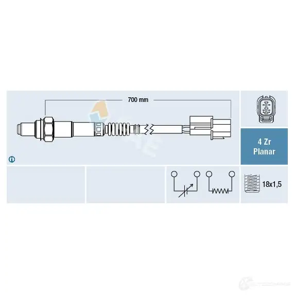Лямбда зонд, кислородный датчик FAE 77450 1991547 A XMZGZ2 8435050637883