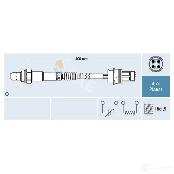 Лямбда зонд, кислородный датчик FAE VI IR7Y 8435050620045 1991358 77251
