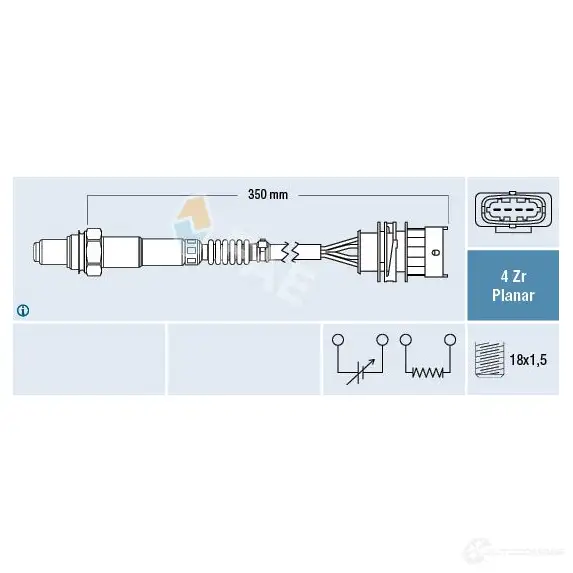 Лямбда зонд, кислородный датчик FAE 2N20V OL 8435050645581 77498 1991585