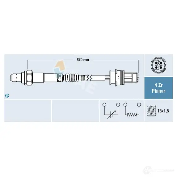 Лямбда зонд, кислородный датчик FAE 1991430 8435050623459 77328 W B08JXB изображение 0