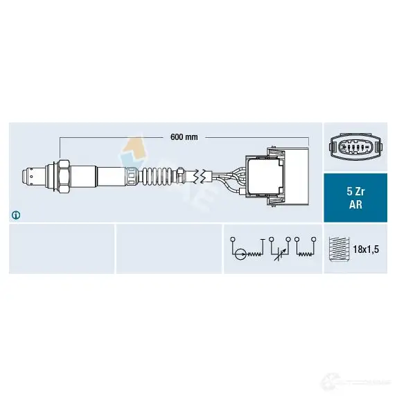 Лямбда зонд, кислородный датчик FAE 75145 GSI M53Z 1424703650 8435050653548