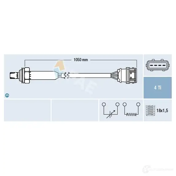 Лямбда зонд, кислородный датчик FAE 1991460 DH4 DEMK 77360 8435050624692