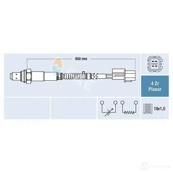 Лямбда зонд, кислородный датчик FAE 8435050654651 77657 1424259552 I5Y50 C