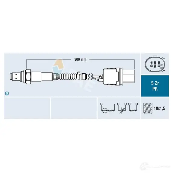 Лямбда зонд, кислородный датчик FAE 1424703648 75143 8435050653500 CSG GK