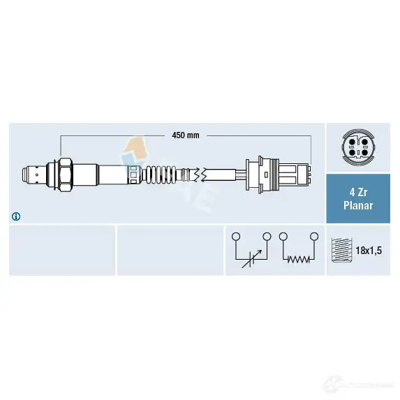 Лямбда зонд, кислородный датчик FAE 1991434 77332 8435050624586 XEQN Y6 изображение 0