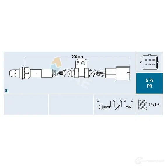 Лямбда зонд, кислородный датчик FAE F 2Q7Z6P 1991167 75090 8435050649022