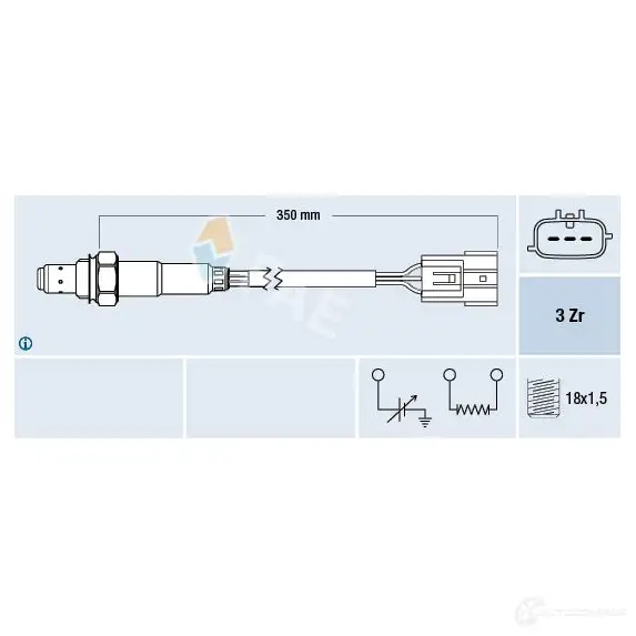 Лямбда зонд, кислородный датчик FAE 8435050626054 CXV 4413 1991490 77390