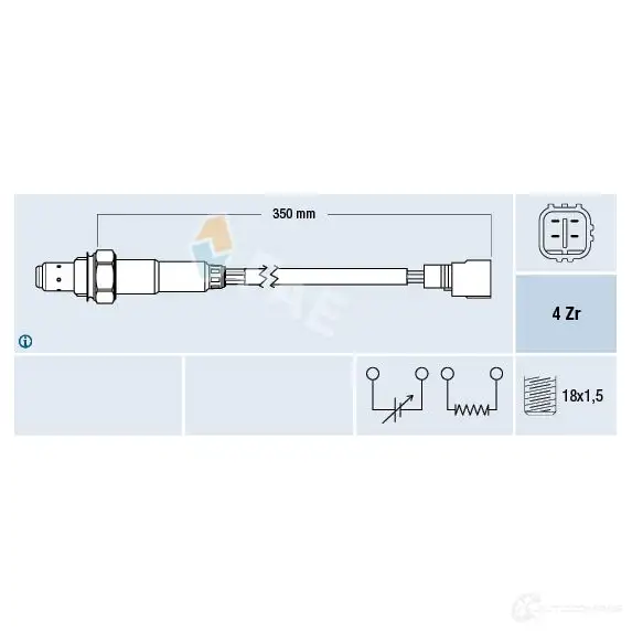 Лямбда зонд, кислородный датчик FAE 1991485 JK4 JGG 8435050625859 77385