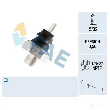 Датчик давления масла FAE 8435050600467 1988730 W1TU VO 12040 изображение 0
