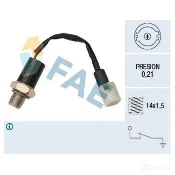 Датчик давления масла FAE 12510 1988767 8435050600801 9 1V6LK6