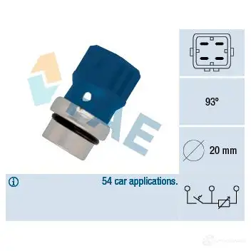 Датчик температуры охлаждающей жидкости FAE 335O3 F 34330 1989776 8435050604700
