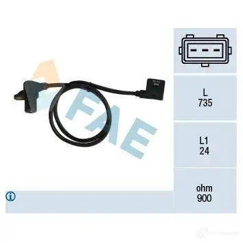 Датчик коленвала, импульсов FAE 79038 K W0SP 8435050620243 1992041