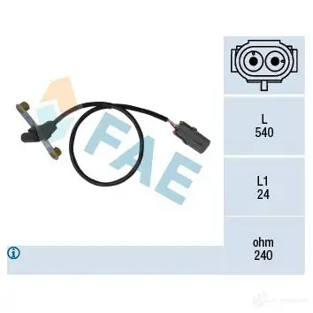 Датчик коленвала, импульсов FAE 8435050623763 NX301B 1 79023 1992017