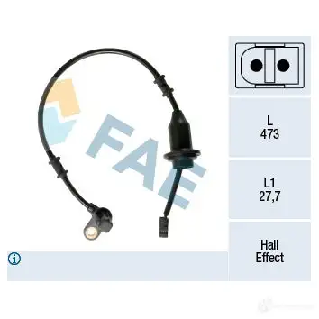 Датчик АБС FAE 1220906898 9RU BBT9 78397 8435050652084
