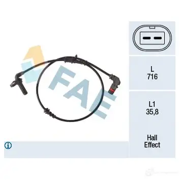 Датчик АБС FAE 1437431936 X6CE I 78489