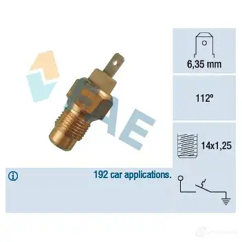 Датчик температуры охлаждающей жидкости FAE 35180 1989804 1 A33M 8435050604878