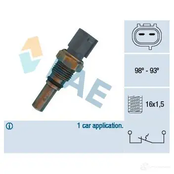 Датчик вентилятора радиатора FAE 8435050615706 1989923 7I 5X0 36550 изображение 0