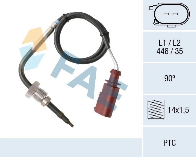 Датчик температуры выхлопных газов FAE 1440291327 DTN6 NV 68011