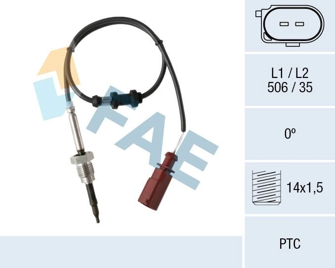 Датчик температуры выхлопных газов FAE 1440291341 4 HE6B 68026
