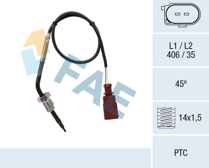 Датчик температуры выхлопных газов FAE 68049 1440291363 IP 4JEJ