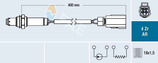Лямбда зонд, кислородный датчик FAE U 8QGBTK 75630 1440291425