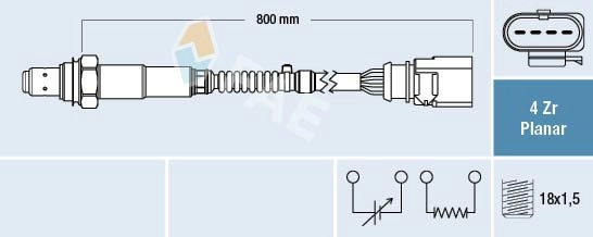 Лямбда зонд, кислородный датчик FAE 1440291462 UWF8 S6 77697